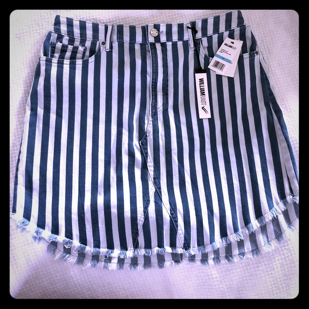 William Rast striped denim skirt